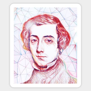 Alexis de Tocqueville Portrait | Alexis de Tocqueville Artwork | Line Art Sticker